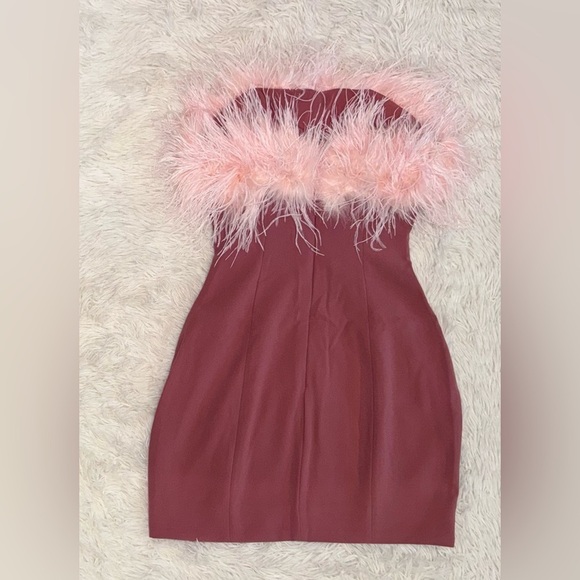 NWOT HOUSE OF CB 'Alexa' Warm Pink Strapless Mini Dress sz XS - Picture 6 of 9